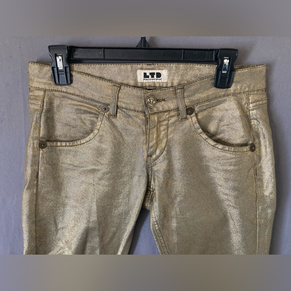 fornarina jeans Women’s Size 28 Gold Clubbing Jeans - Picture 2 of 12